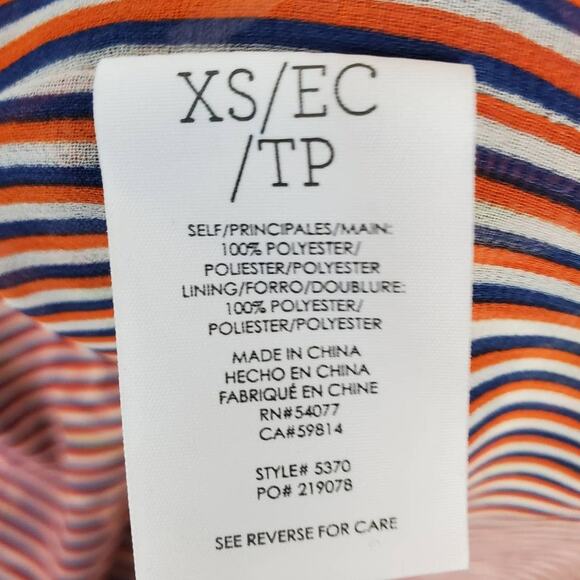 CAbi SZ XS Hola Collection Amour Hearts Blue Button Down Dress #5370 - Picture 8 of 8